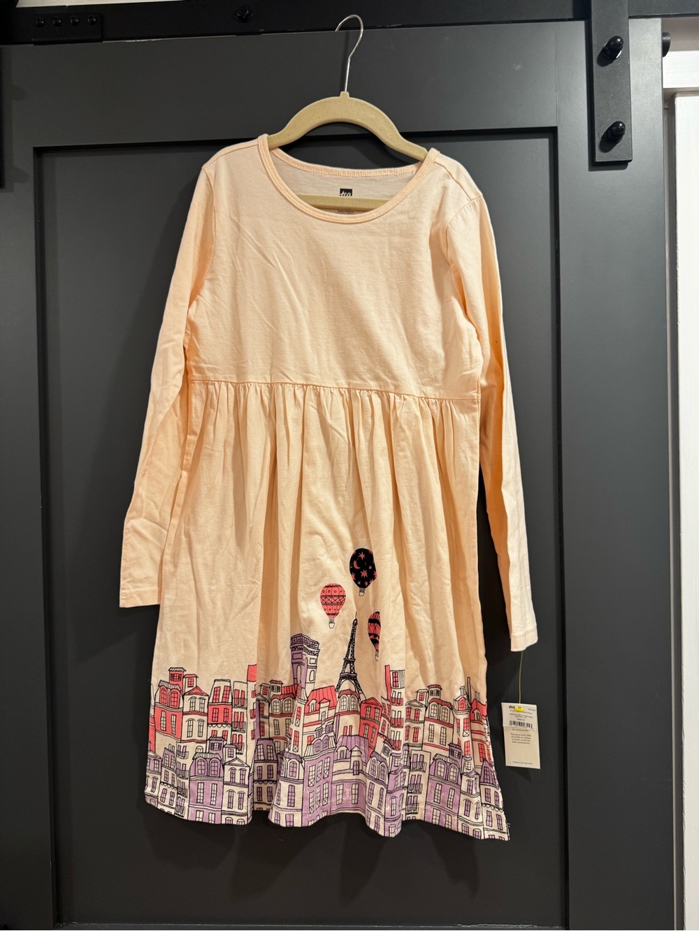 Tea Collection Peach Long-Sleeve Paris Dress